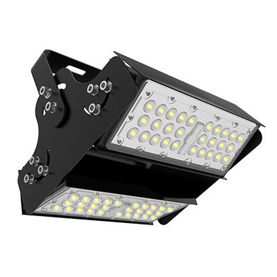 Black 100W Outdoor LED Stadium Lights Rotatable IK08 Aluminum Housing